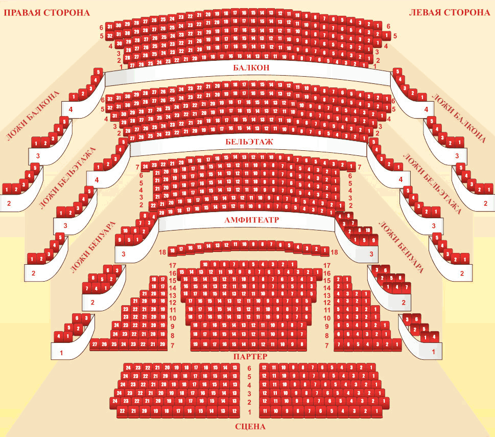 Схема театра маяковского