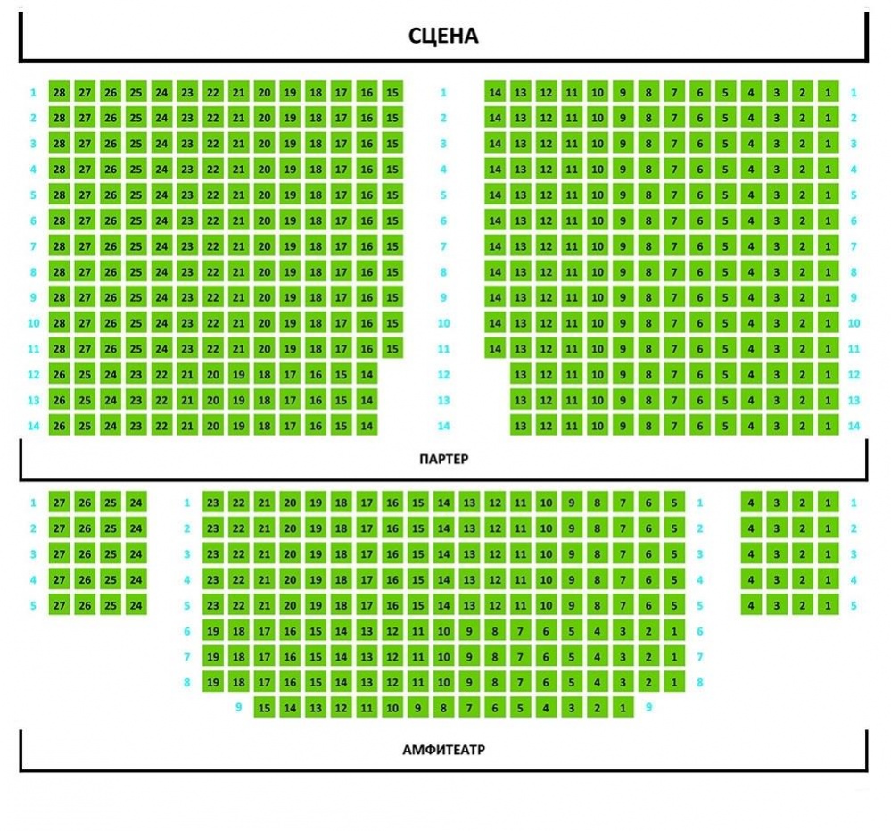 Театр гоголя схема зала
